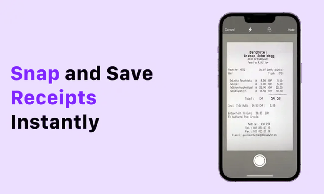 Receipt Snapper And Scanner