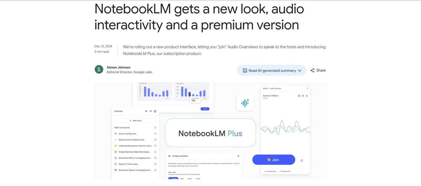 Google NotebookLM Plus